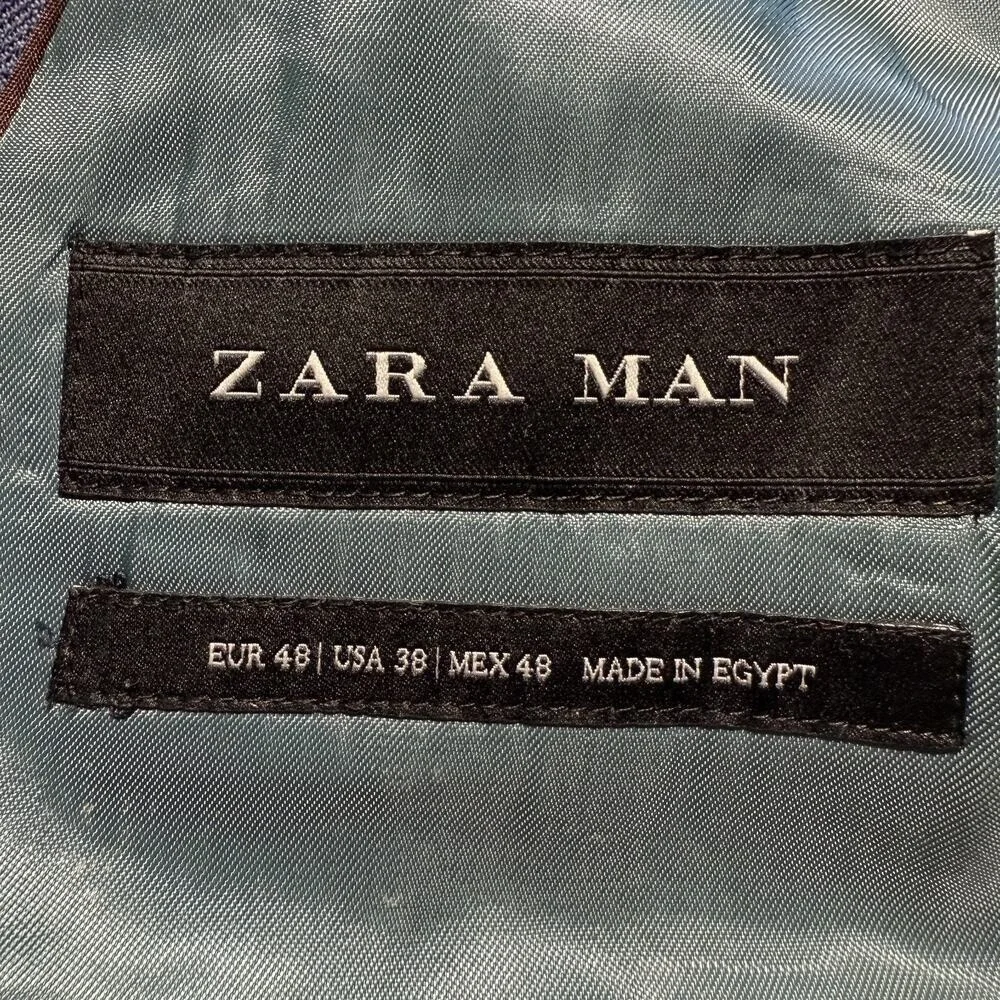 Zara Man Mens Blazer Size 38 Double Button Semi Formal Office Preppy Classic